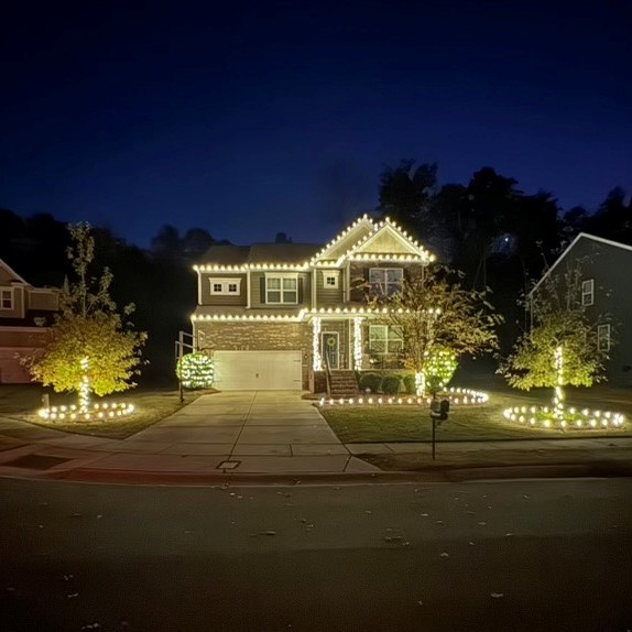Residential christmas light installation